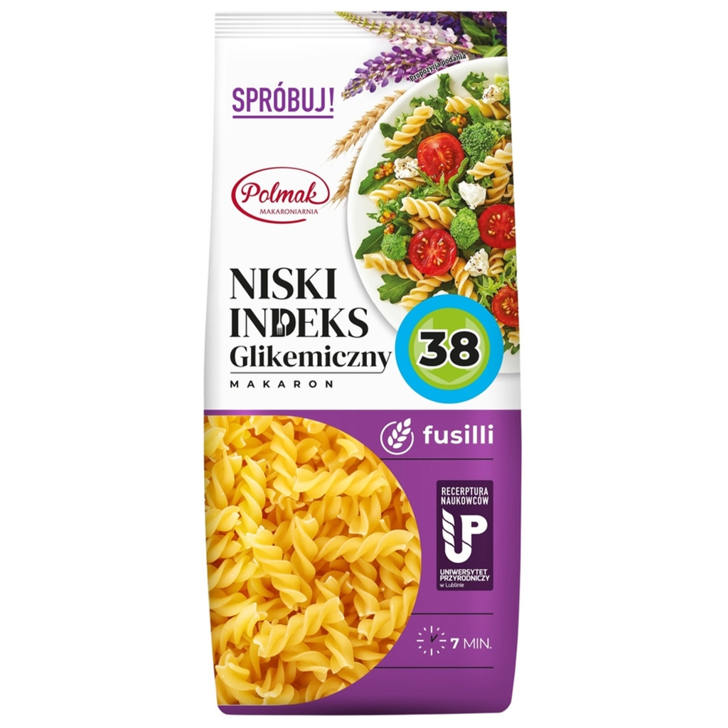 Makaron fusilli Niski indeks glikemiczny 250 g - Polmak