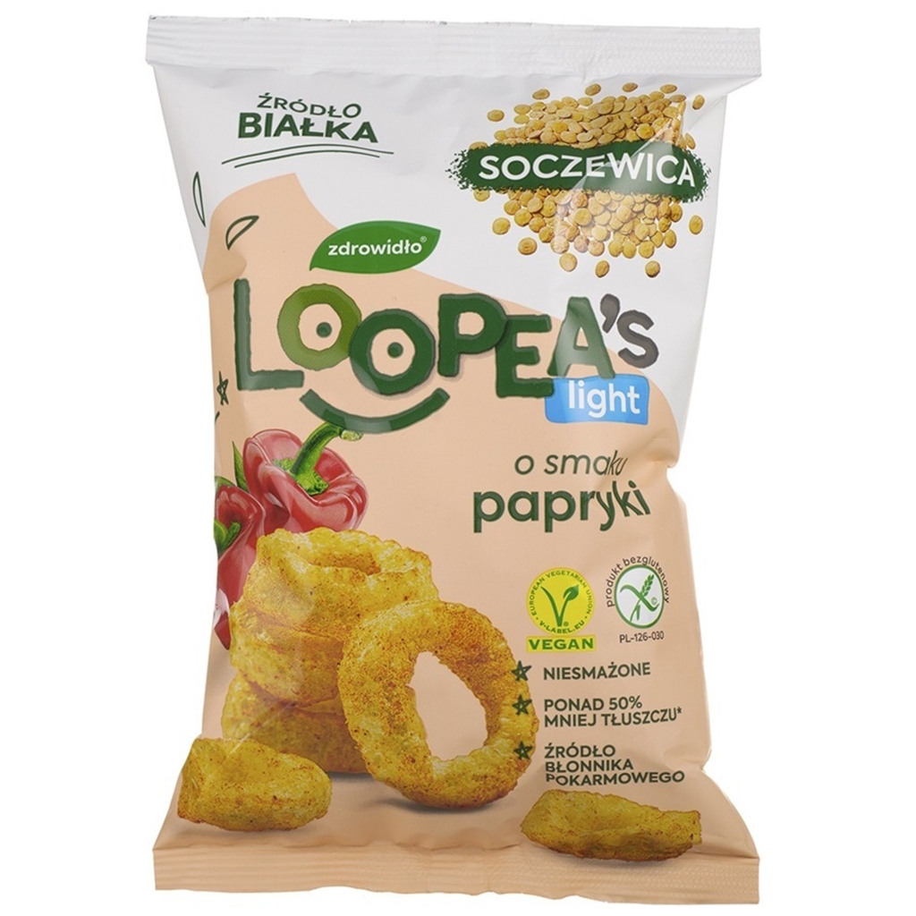 Loopea’s Chrupki z soczewicy o smaku papryki 50 g - Loopea’s