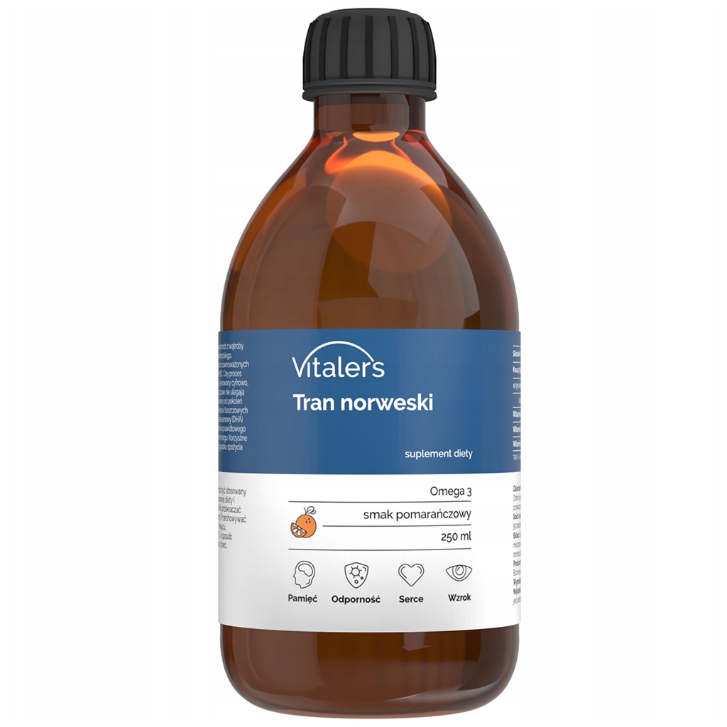 Vitaler's Tran norweski pomarańczowy 250ml - Vitaler's