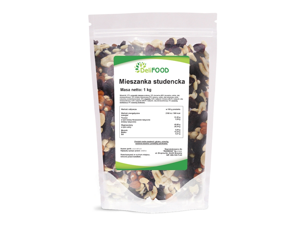 Mieszanka studencka 1000g - Delifood