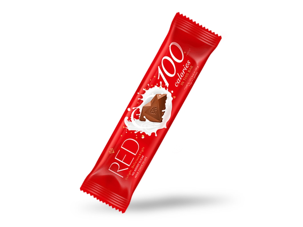 Czekolada mleczna bez cukru 26g RED - Red