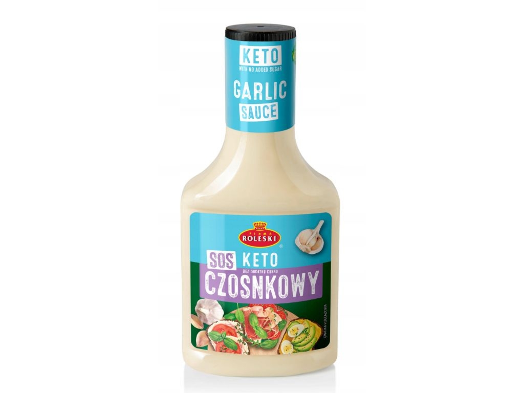 Sos czosnkowy keto bez dodatku cukru 280g - Roleski