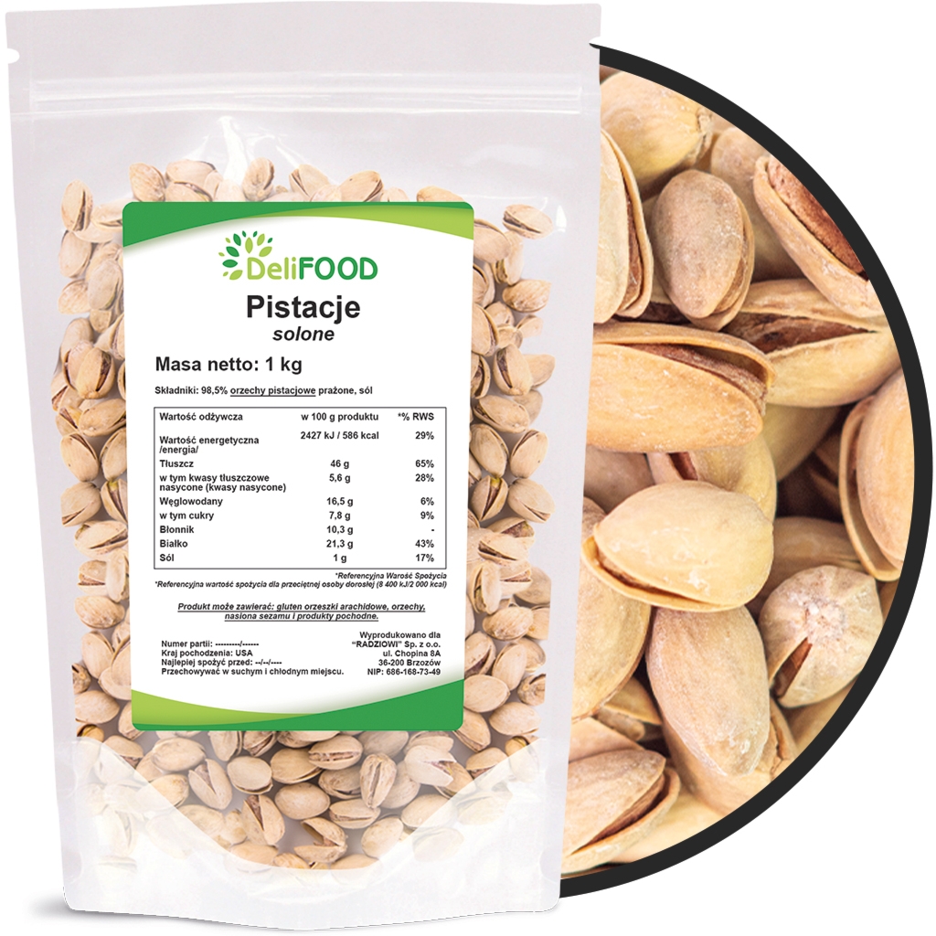 Pistacje solone 1000g - Delifood