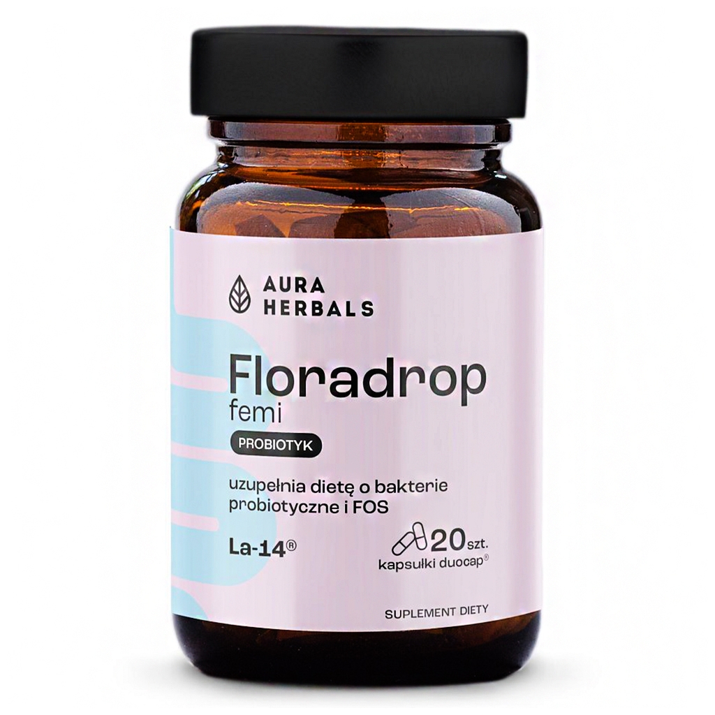 Floradrop femi, probiotyk dla kobiet, kapsułki 20 szt. - Aura Herbals