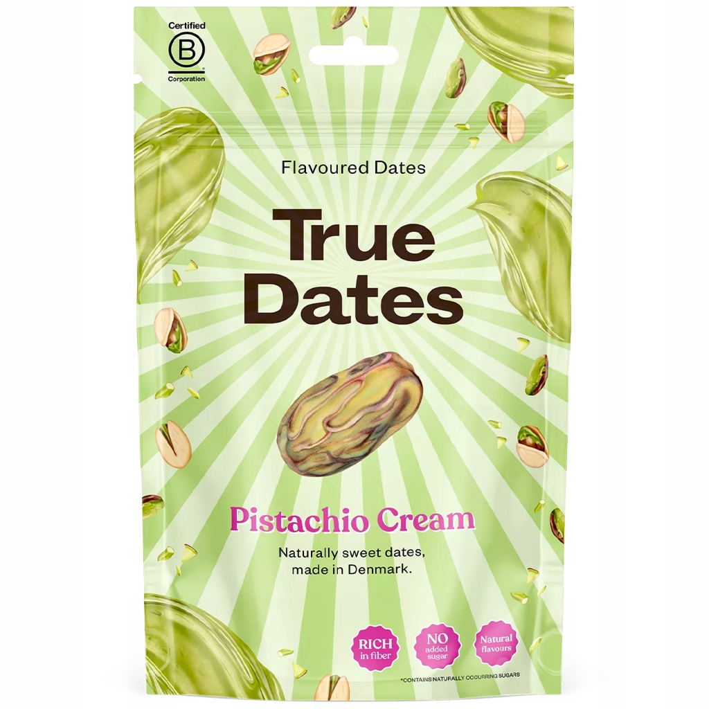 True Dates Daktyle o smaku pistacji bez dodatku cukru 100g - True Dates