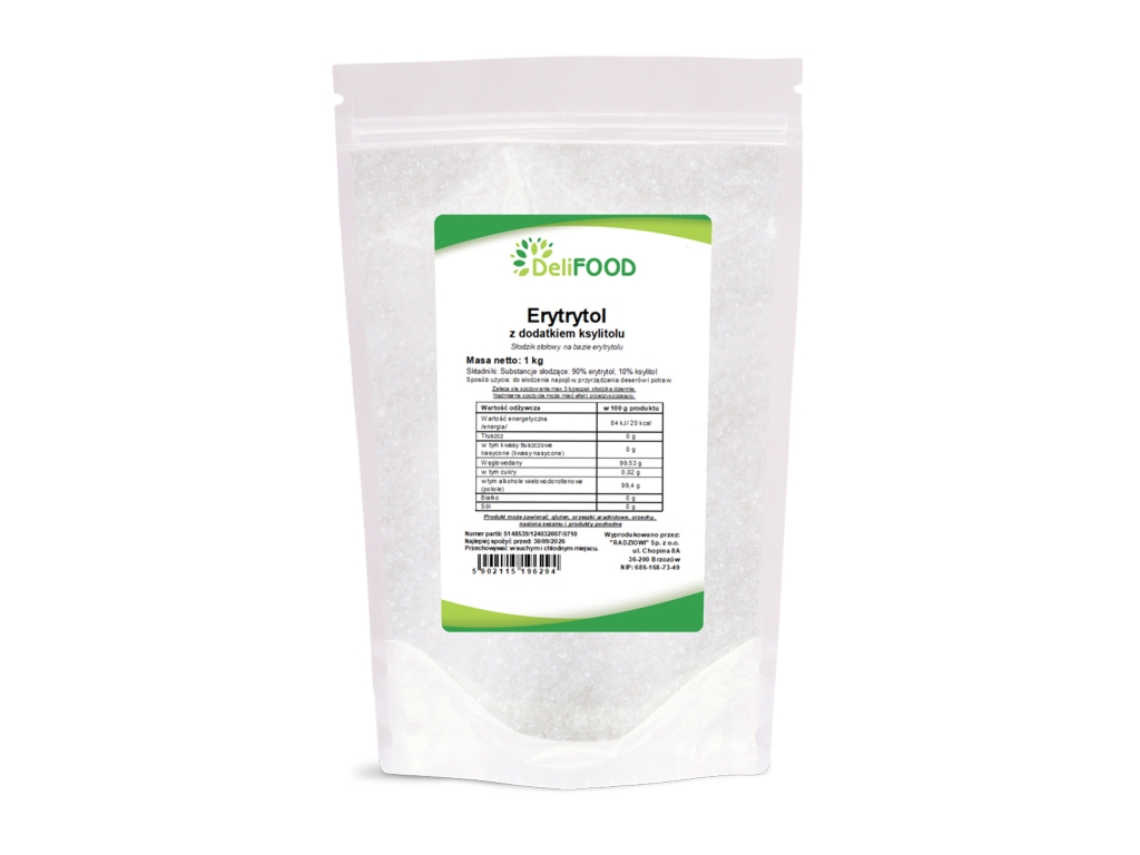 Erytrytol z dodatkiem ksylitolu 1 kg - Delifood