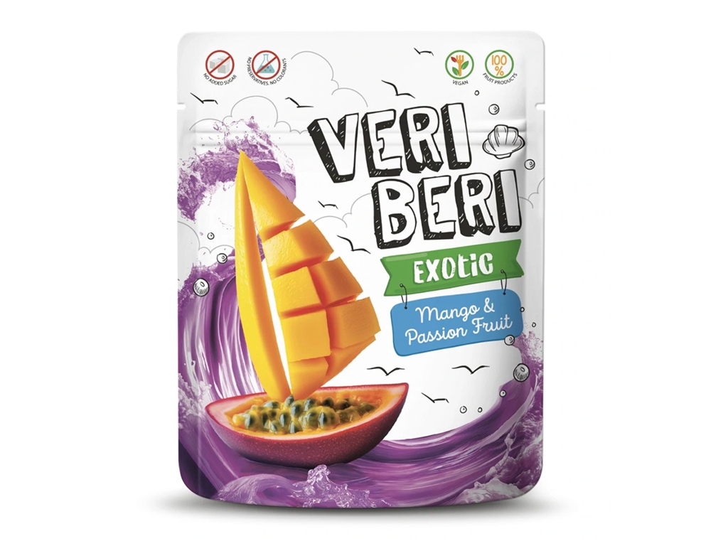 Żelki Mango&Marakuja z kokosem 50g - Veri Beri