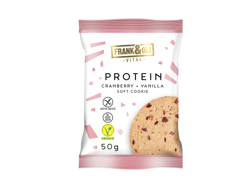 Ciasteczko proteinowe Żurawina i wanilia 50g - Frank&oli