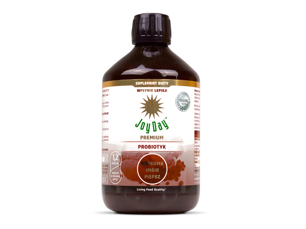 BIO Probiotyk kurkuma/imbir/pieprz 500ml JOYDAY - Living Food