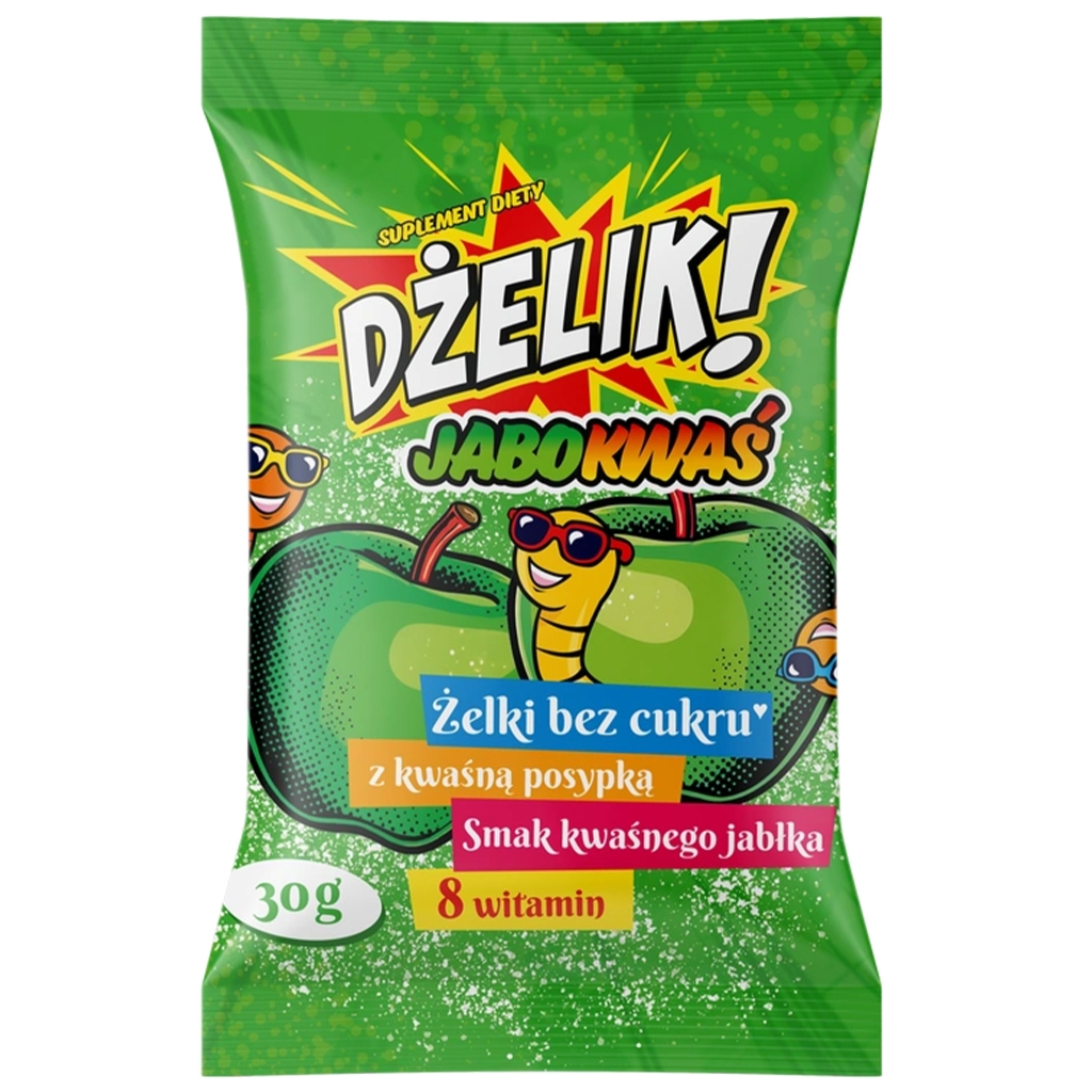 STARPHARMA DŻELIK! JABOKWAŚ Żelki Bez Cukru o Smaku Kwaśnego Jabłka 30g