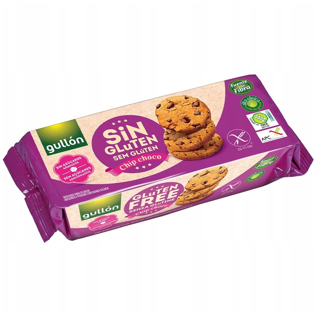 Gullón Ciasteczka bezglutenowe z kawałkami czekolady 130g - Gullón