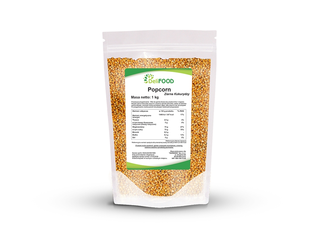 Kukurydza popcorn 1000g - Delifood