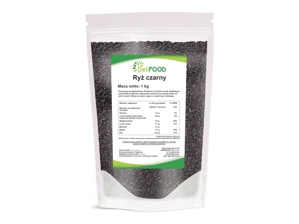 Ryż czarny 1000g - Delifood