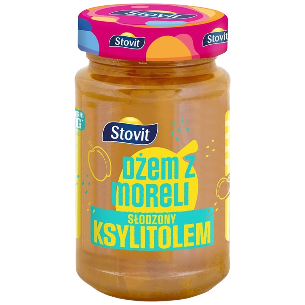 Dżem morelowy słodzony ksylitolem 250g - Stovit