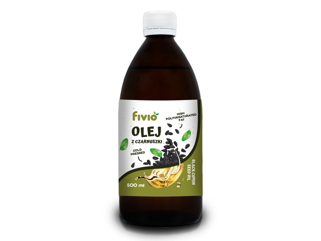 Olej z czarnuszki zimnotłoczony 500ml - Fivio