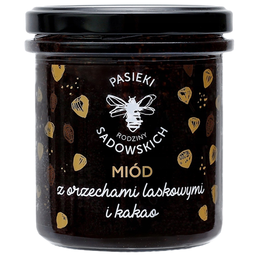 PASIEKI RODZINY SADOWSKICH Miód z orzechami i kakao 410g - Pasieki Rodziny Sadowskich