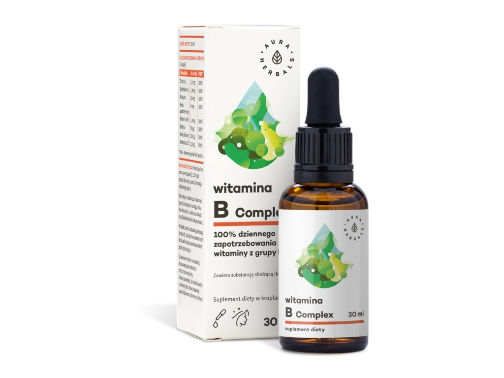 Witamina B Complex krople 30ml Aura Herbals - Aura Herbals