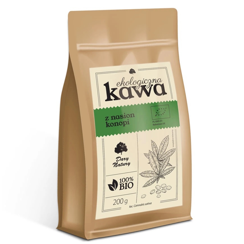 Kawa z nasion konopi EKO 200g - Dary Natury
