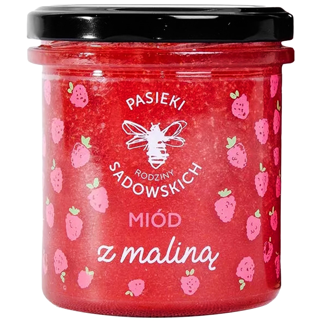PASIEKI RODZINY SADOWSKICH Miód z maliną 430g - Pasieki Rodziny Sadowskich