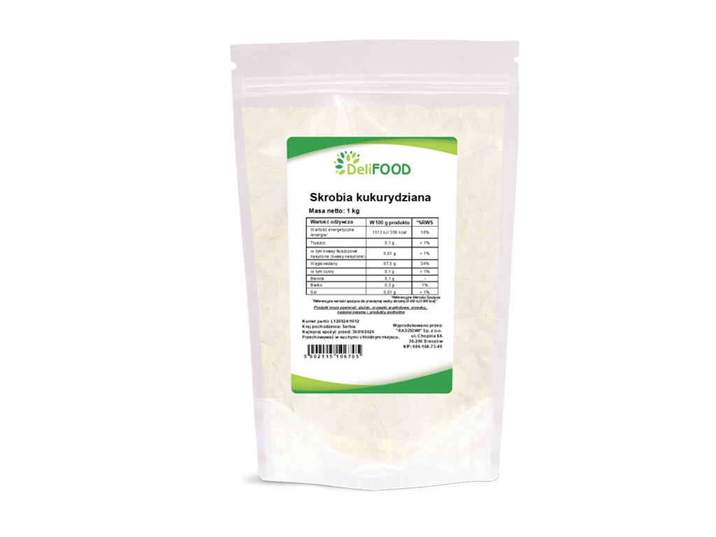 Skrobia kukurydziana 1000g - Delifood