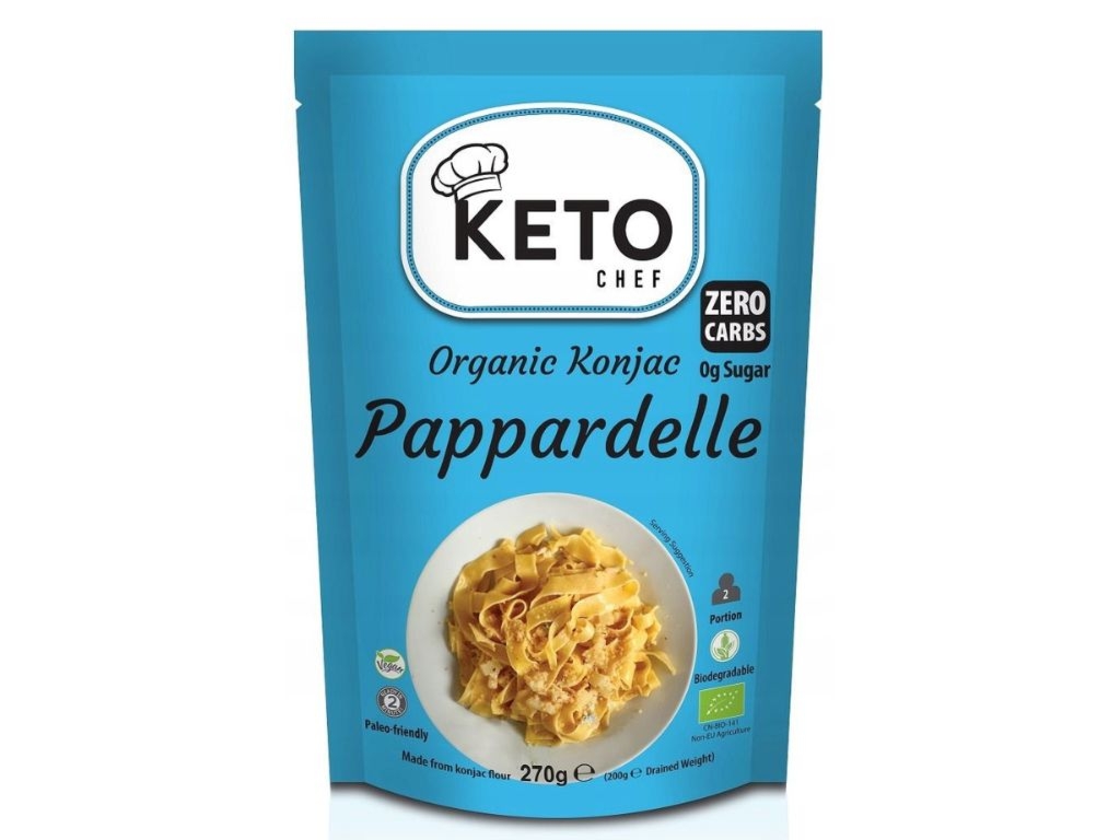 BIO makaron konjac pappardelle shirataki bezzapachowy 270g (200g) - Keto Chef
