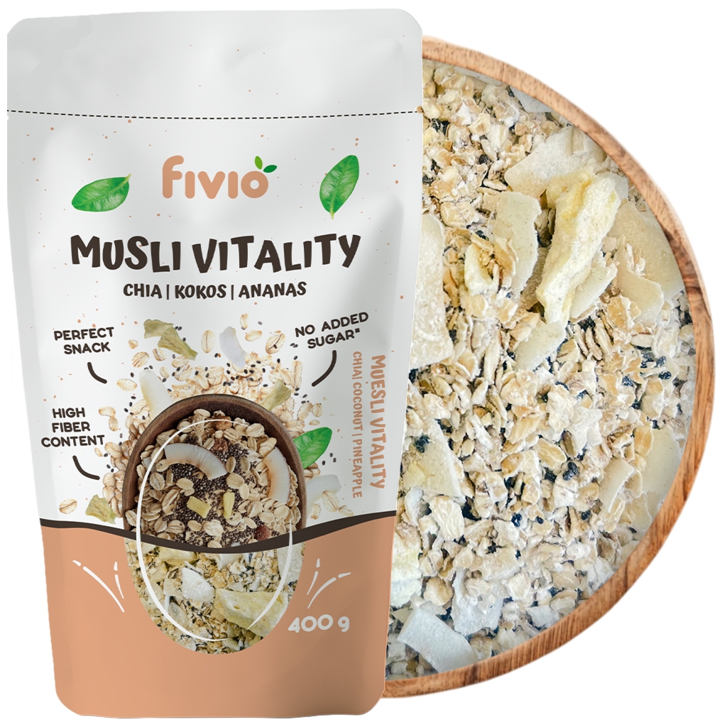 fivio Musli VITALITY chia, kokos, ananas 400g - Fivio