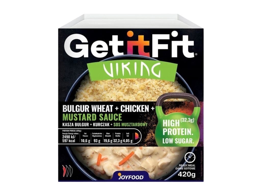 Danie gotowe kasza bulgur z kurczakiem w sosie musztardowym Get it fit VIKING 420g - Joyfood