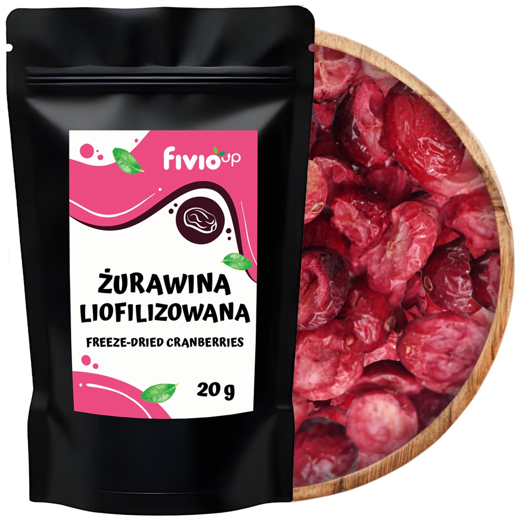 fivio Żurawina liofilizowana połówki 20 g fivio Up - Fivio