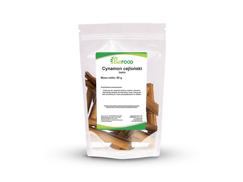 Cynamon CEJLOŃSKI laski - 50g - Delifood