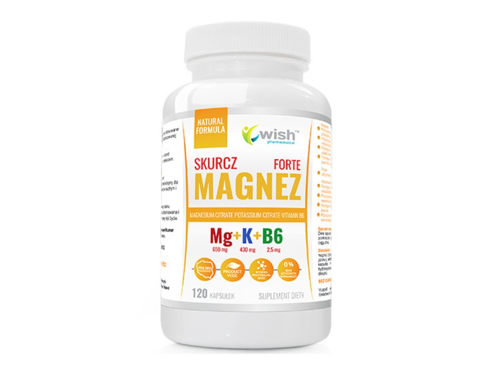 Magnez skurcz FORTE 120 kapsułek - Wish