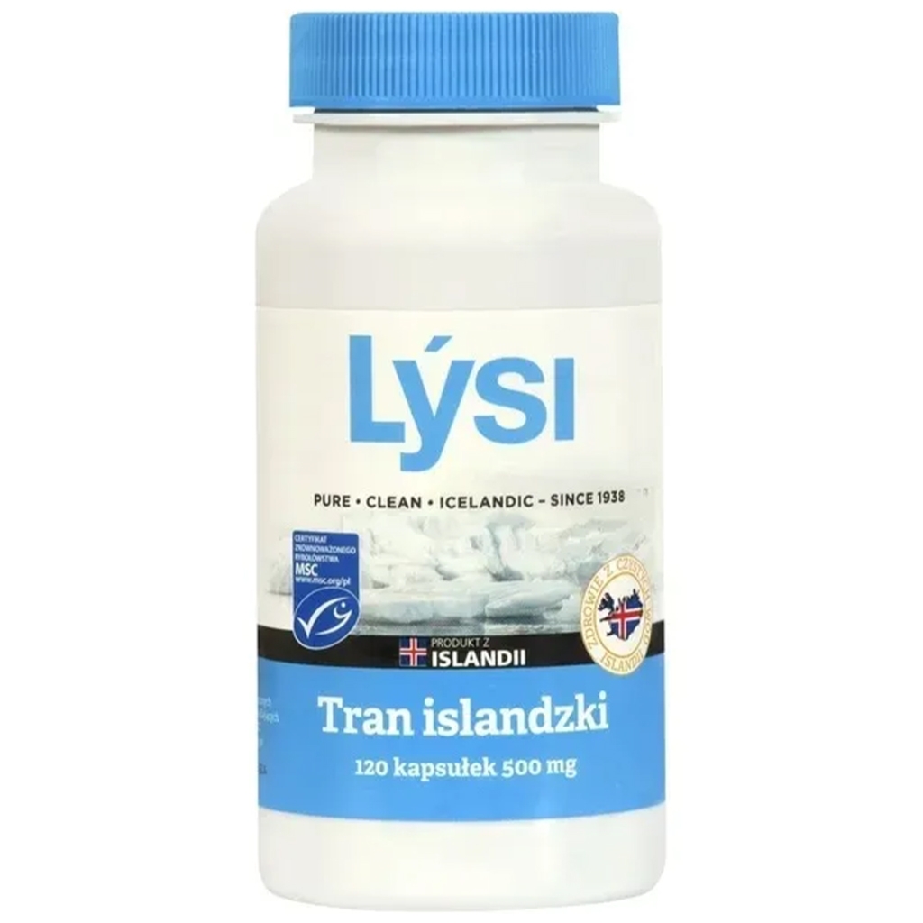 Lysi TRAN ISLANDZKI 500 mg MSC 120 KAPSUŁEK - Lysi