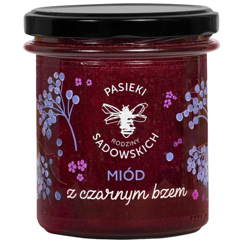 PASIEKI RODZINY SADOWSKICH Miód z czarnym bzem 430g - Pasieki Rodziny Sadowskich