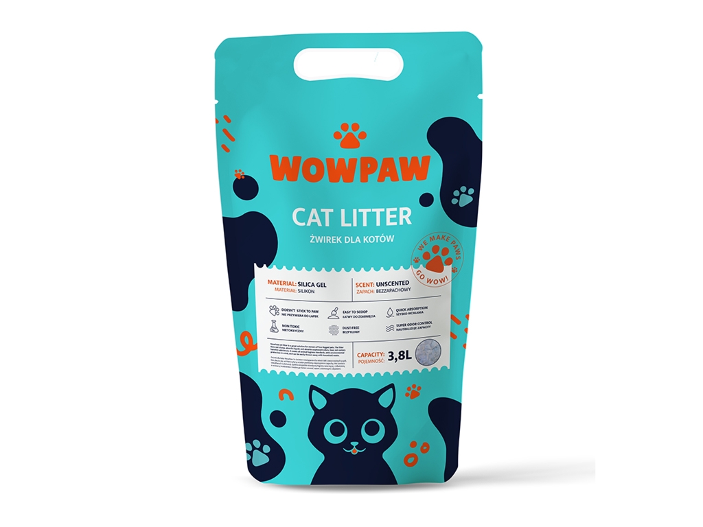 WowPaw WowPaw Żwirek silikonowy bezzapachowy 3,8L