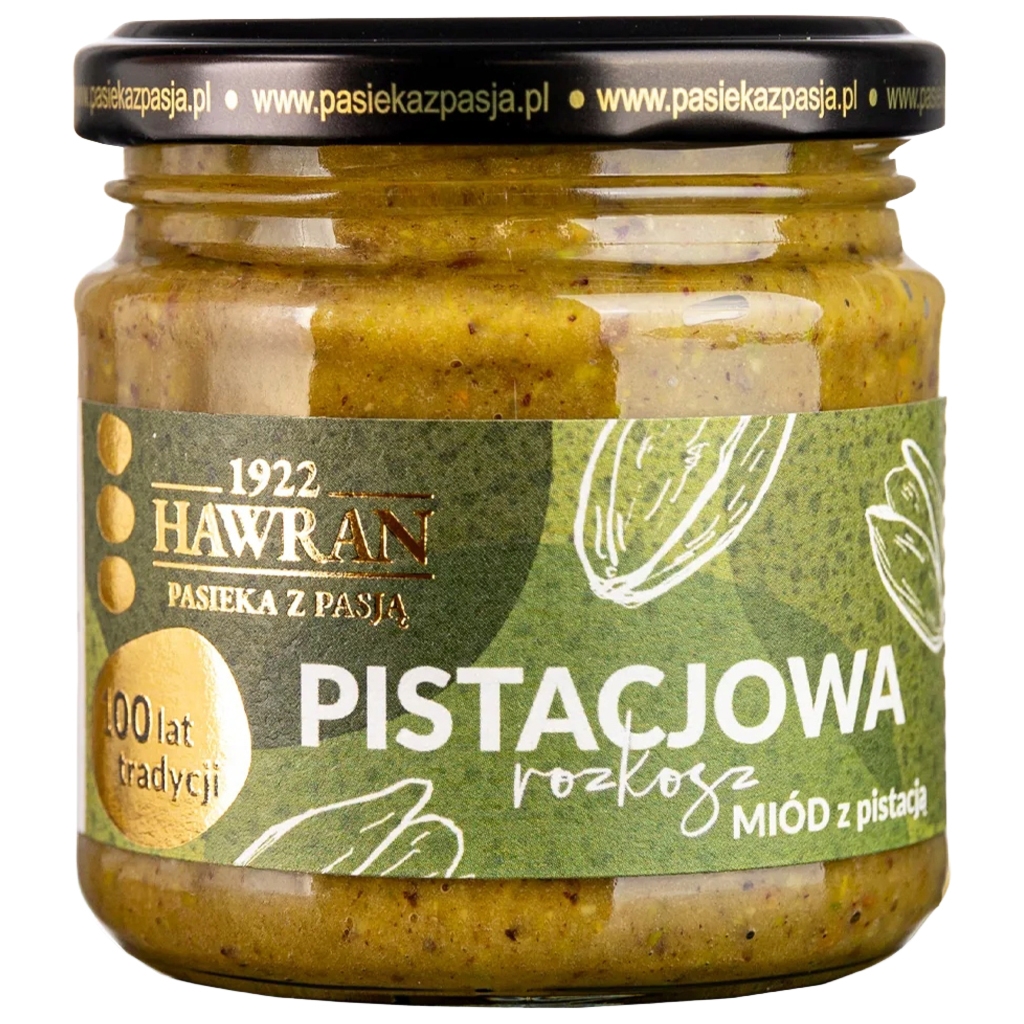Hawran Pistacjowa Rozkosz - miód z pistacją 240g - Hawran