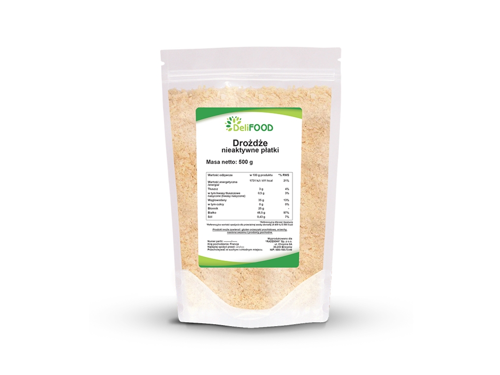 Płatki drożdżowe 500g - Delifood