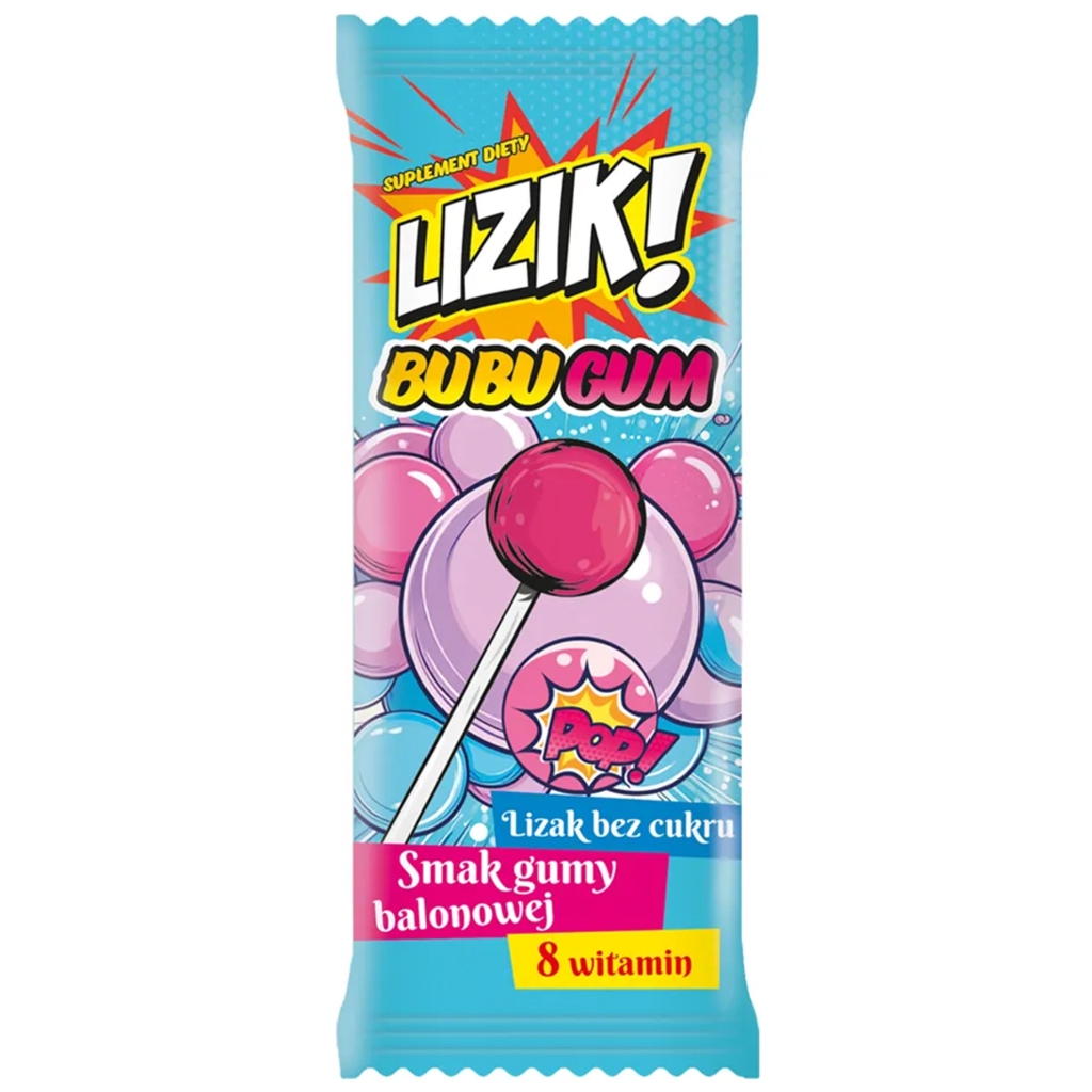 STARPHARMA IZIK! BUBUGUM Lizak Bez Cukru o Smaku Gumy Balonowej 30szt - Starpharma
