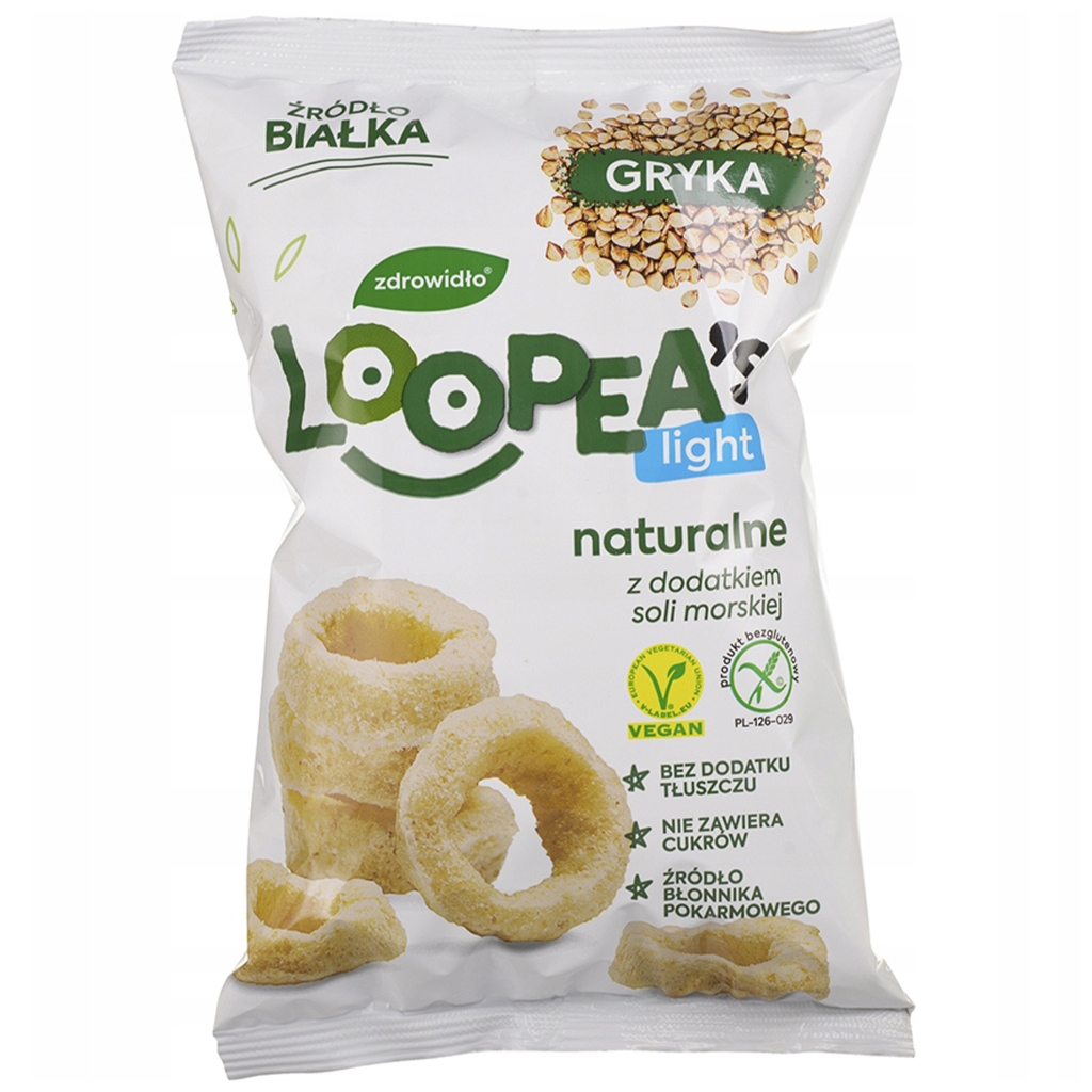 Loopea’s Chrupki z gryki z dodatkiem soli morskiej 42 g - Loopea’s