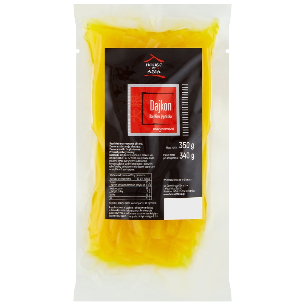 House of Asia Rzodkiew marynowana Daikon 350g - House Of Asia