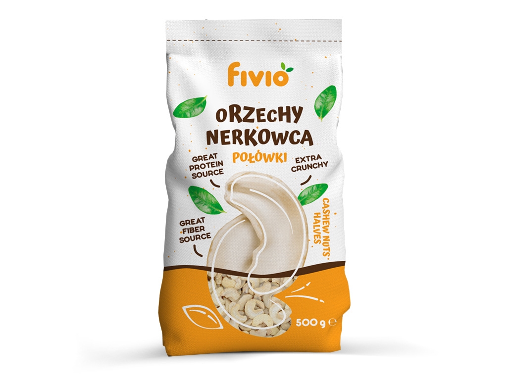 Orzechy nerkowca połówki 500g - Fivio