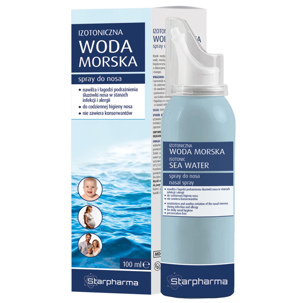 STARPHARMA Izotoniczna woda morska, spray do nosa, 100 ml - Starpharma