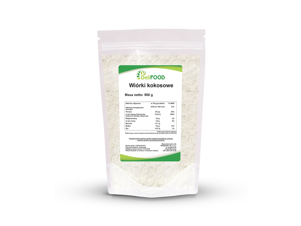 Wiórki kokosowe 500G - Delifood