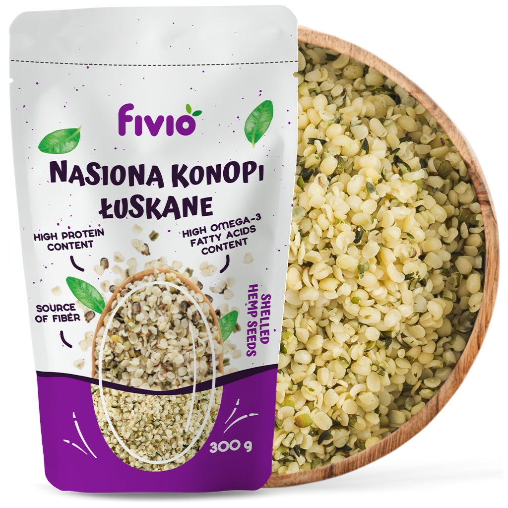 Nasiona konopne łuskane 300g - Fivio