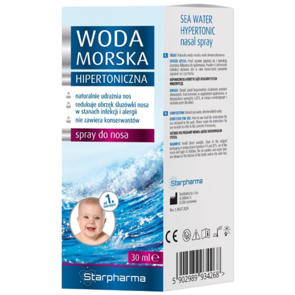 STARPHARMA Woda Morska Hipertoniczna 30ml - Starpharma