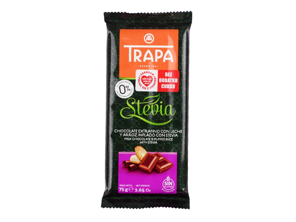 Czekolada mleczna crunchy Trapa 75g - Trapa