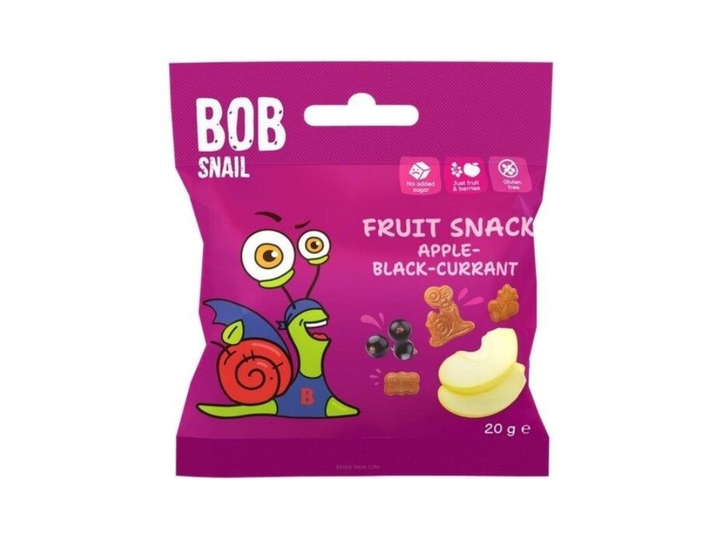 Przekąska owocowa fruit snack jabłko-czarna porzeczka 20g - Bob Snail