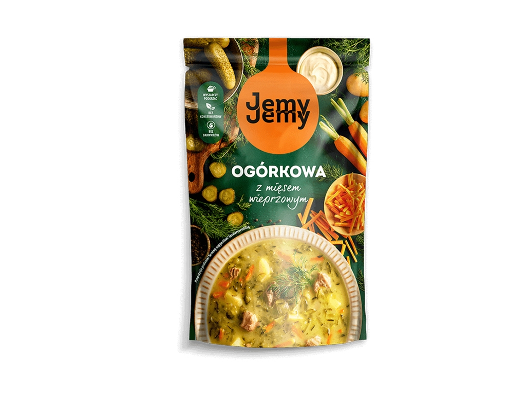 Zupa ogórkowa z mięsem wieprzowym 450g - Jemy Jemy
