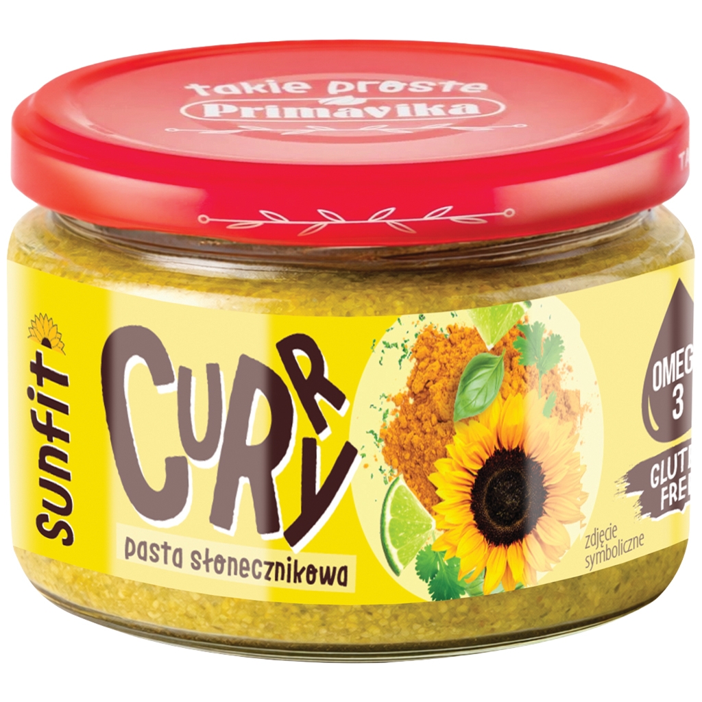 Primavika Pasta słonecznikowa z curry 180 g - Primavika