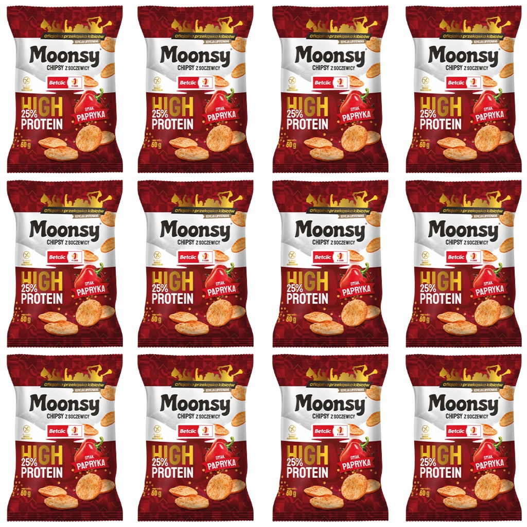 Moonsy Moonsy soczewicowe Paprykowe 60 g 12 szt - Moonsy