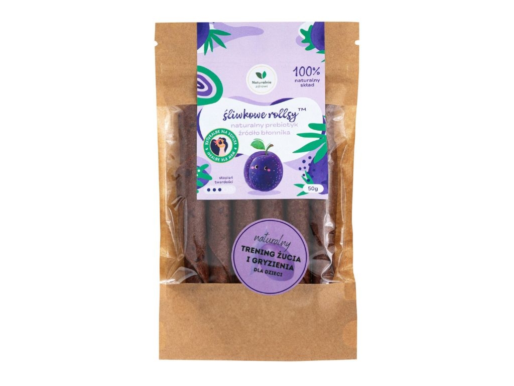 Śliwkowe rollsy z inuliną 50g - Naturalnie Zdrowi