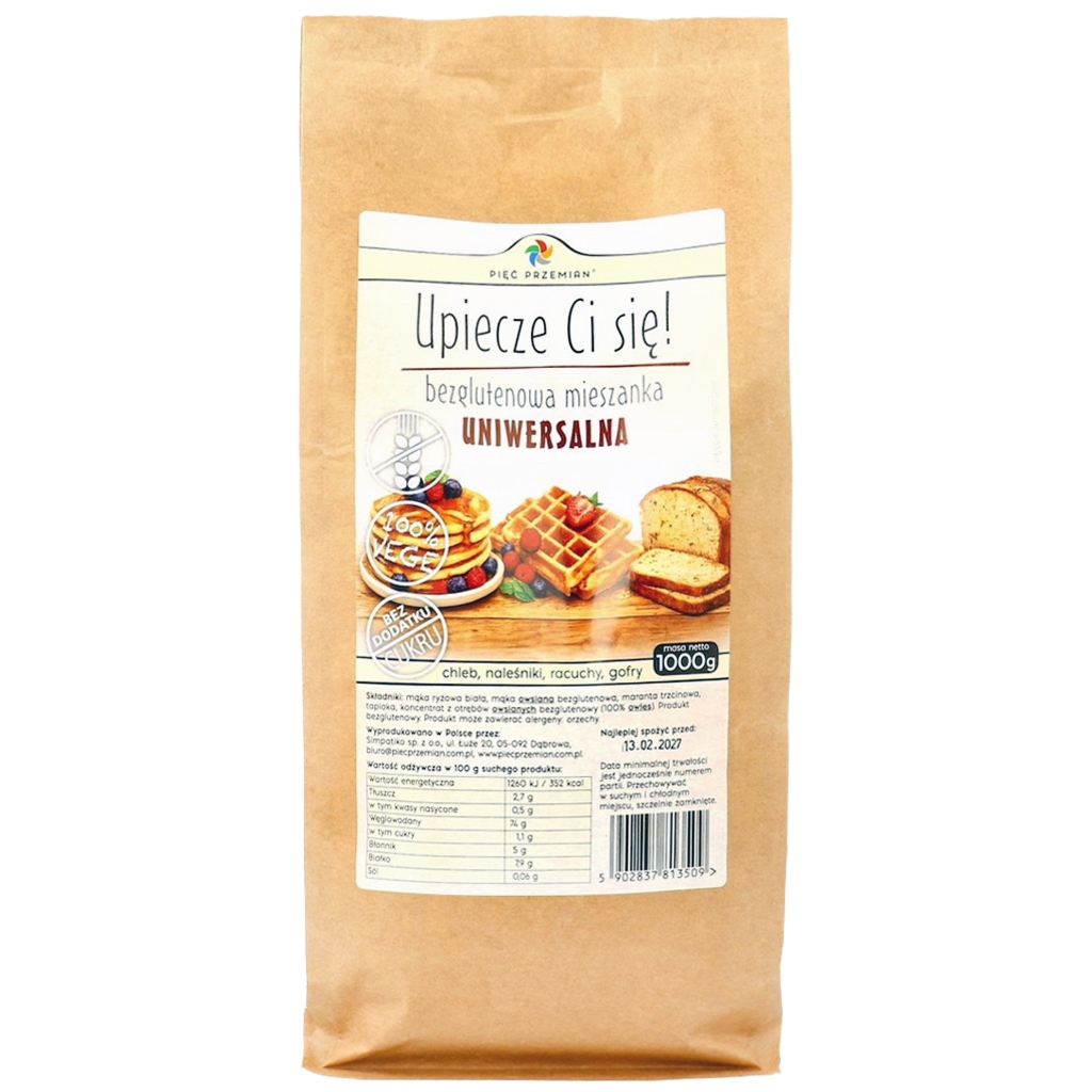 Mieszanka uniwersalna bezglutenowa 1000 g - Pięć Przemian
